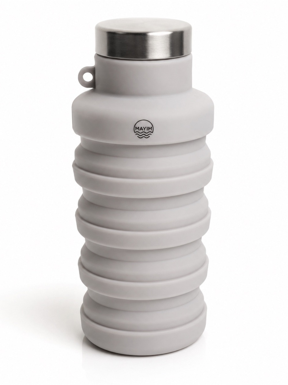 MAYIIM Collapsible Silicone Water Bottle 500mL 17oz Gray BPA Free Travel Bottle
